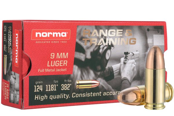 Norma PAT 9MM Luger VM 8.0g/124g/ Schachtel zu 50 Patronen